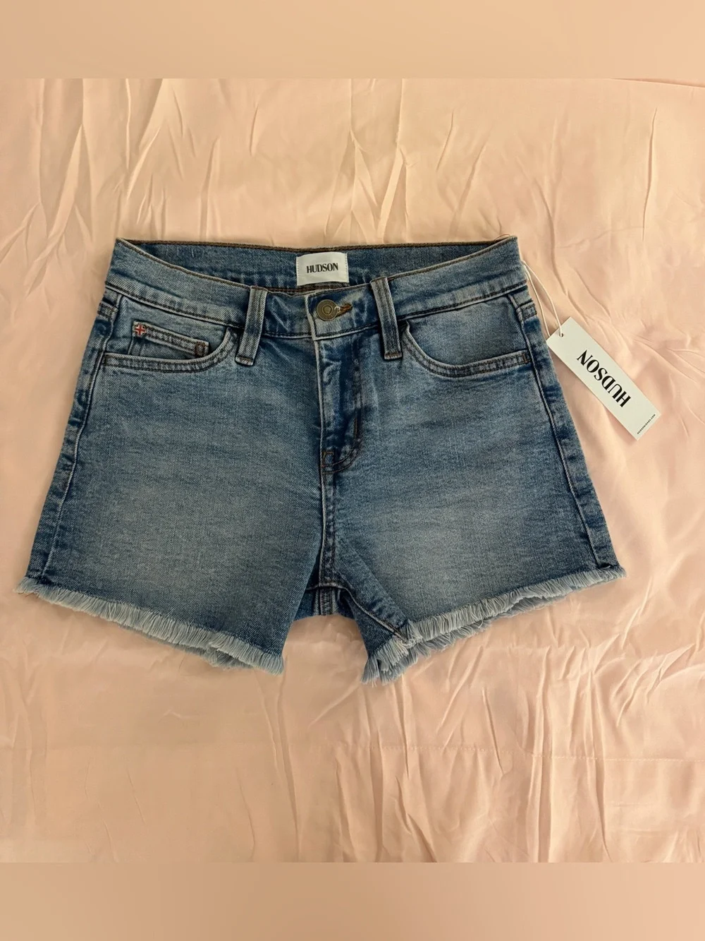 Hudson Jeans Frayed Hem Denim Shorts NWT